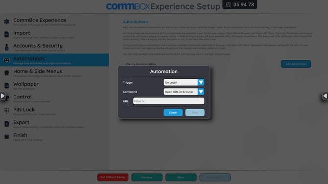 ExperienceApp-Automations-OnLogin