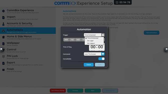 ExperienceApp-Automations-Options