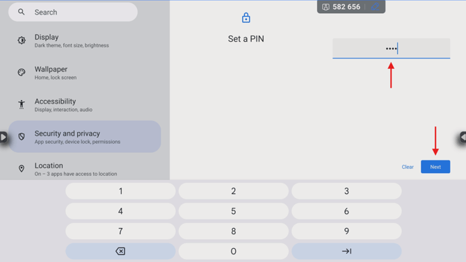 classics5_security and privacy_set pin