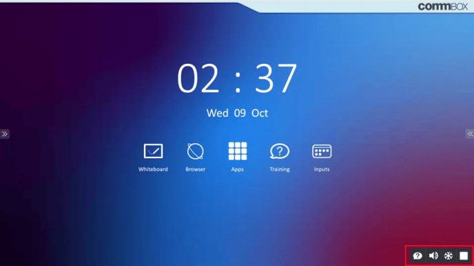 V3X homescreen corner swipe up menu open