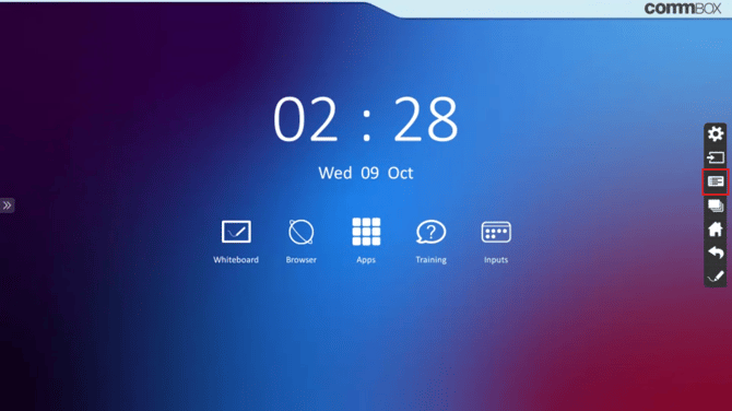 V3X homescreen tools menu highlighted